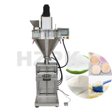 HZPK Semi-automatic milk cocoa Cosmetic loose powder auger screw filling machine for bags, cans, bottles